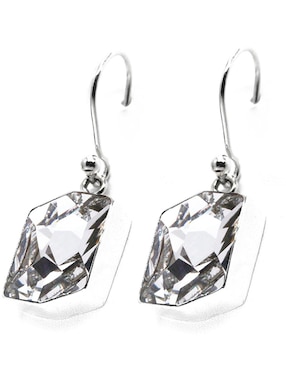 Aretes Zvezda de plata con acabado pavé cristal