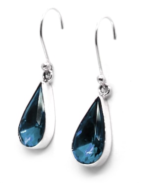 Aretes Zvezda de plata con acabado pavé cristal