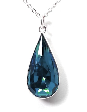 Collar Zvezda Gota de plata P 925