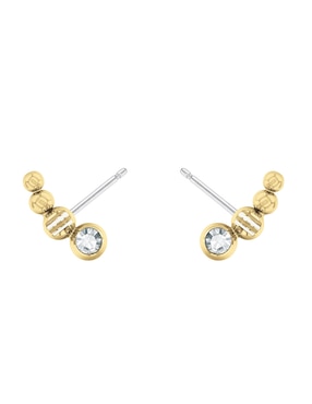 Aretes Tommy Hilfiger con acabado pavé cristal