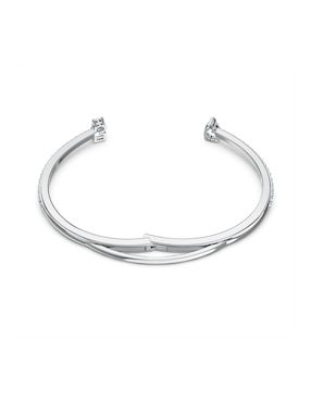 Brazalete Swarovski con acabado baño rodio
