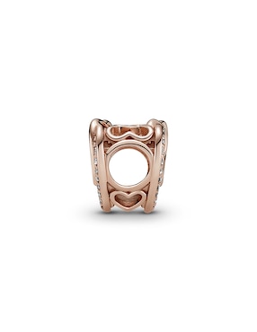 Charm de corazón Pandora 14 K zirconia cúbica