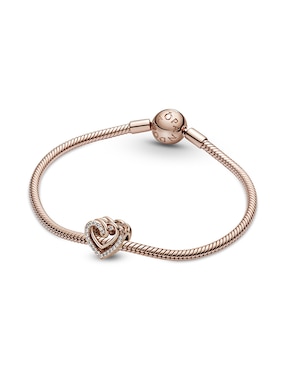 Charm de corazón Pandora 14 K zirconia cúbica
