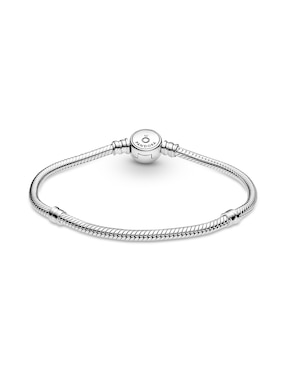Brazalete Pandora de plata Moments con acabado lustre