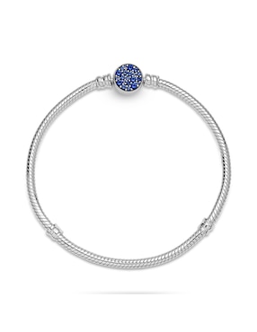 Brazalete Pandora de plata Moments con acabado lustre