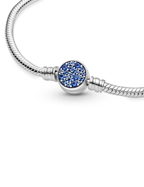 Brazalete Pandora de plata Moments con acabado lustre
