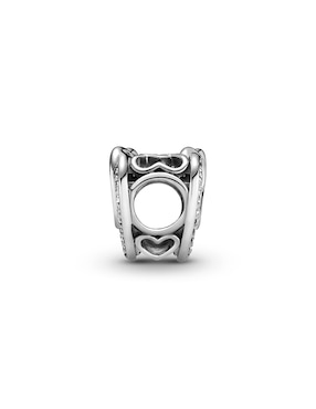 Charm de corazón Pandora de plata P 925 zirconia cúbica
