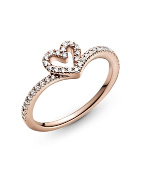 Anillo de corazón Pandora diamante pavé