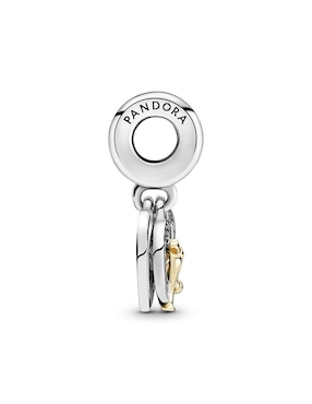 Charm de corazón Pandora de plata zirconia cúbica