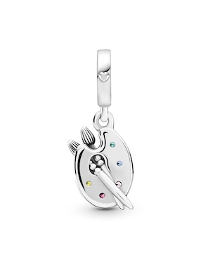 Charm redondo Pandora de plata P 925