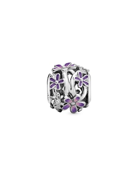 Charm de flor Pandora de plata P 925
