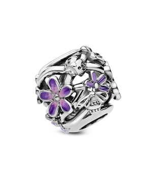Charm de flor Pandora de plata P 925
