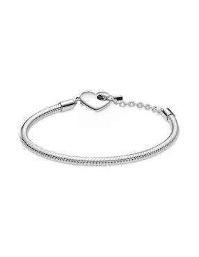 Brazalete Pandora de plata Moments con acabado pulido