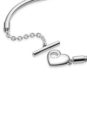 Brazalete Pandora de plata Moments con acabado pulido