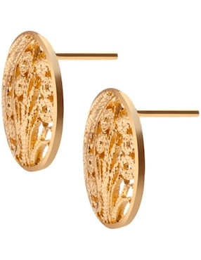Aretes Amandina de plata P 925 con acabado baño de oro