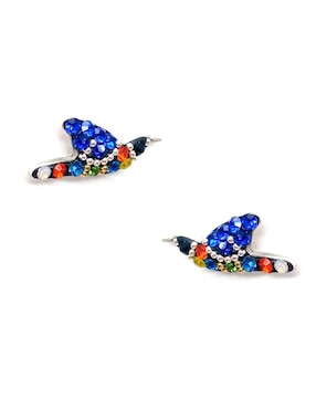 Set aretes y collar Zvezda de plata P 925 cristal