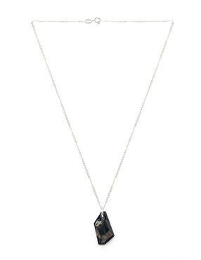 Set aretes y collar Zvezda de plata P 925 cristal