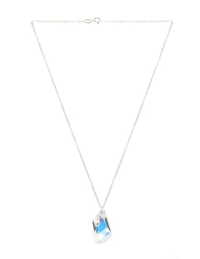 Set aretes y collar Zvezda de plata P 925 cristal