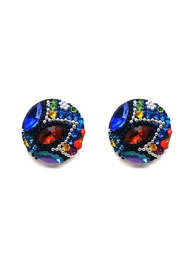 Set aretes y collar Zvezda de plata P 925 cristal
