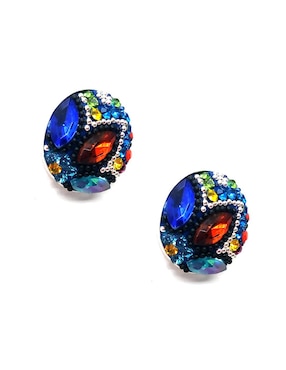 Set aretes y collar Zvezda de plata P 925 cristal