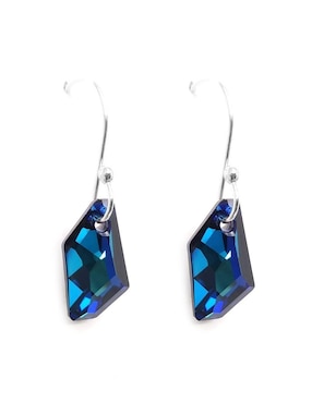 Set aretes y collar Zvezda de plata P 925 cristal