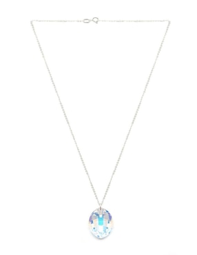 Set aretes y collar Zvezda de plata P 925 cristal