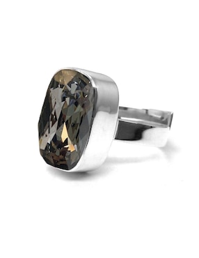 Anillo con gema rectangular Zvezda Baguette P 925 de plata cristal brillante