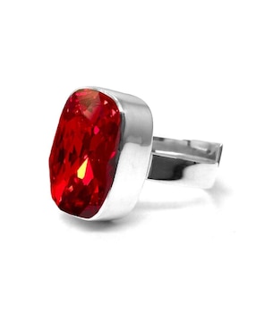 Anillo con gema cuadrado Zvezda Baguette cristal brillante