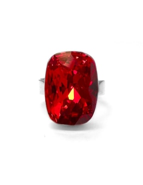 Anillo con gema cuadrado Zvezda Baguette cristal brillante