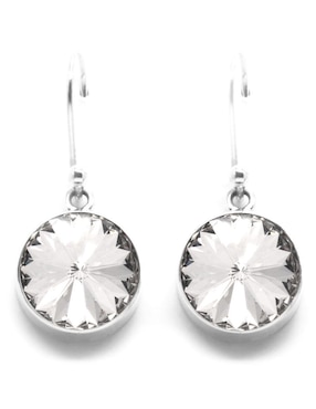 Aretes Zvezda de plata con acabado pavé cristal