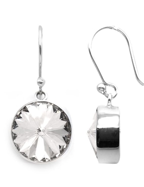 Aretes Zvezda de plata con acabado pavé cristal
