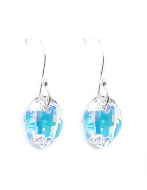 Aretes Zvezda de plata P 925 con acabado pavé cristal