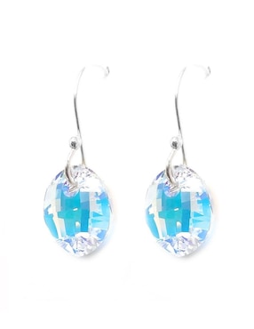 Aretes Zvezda de plata P 925 con acabado pavé cristal