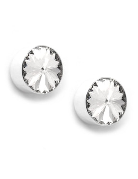 Broqueles Zvezda de plata con acabado pavé cristal
