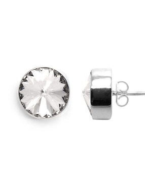 Broqueles Zvezda de plata con acabado pavé cristal