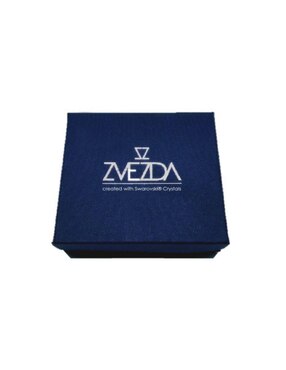 Aretes Zvezda de plata con acabado pavé cristal