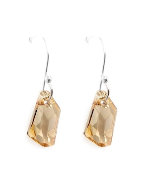 Aretes Zvezda de plata con acabado pavé cristal