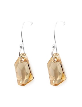 Aretes Zvezda de plata con acabado pavé cristal