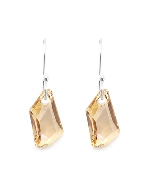 Aretes Zvezda de plata con acabado pavé cristal