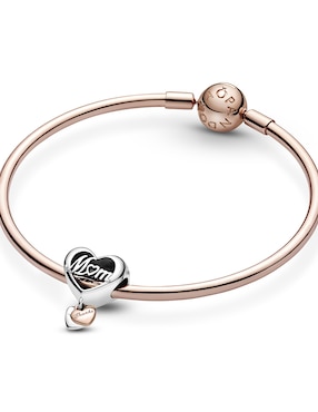 Charm de corazón Pandora people de plata