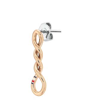 Aretes Tommy Hilfiger con acabado brillante
