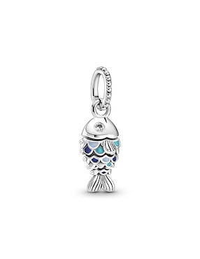 Charm de pescado Pandora moments de plata P 925 zirconia cúbica