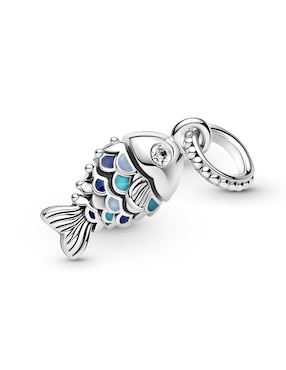 Charm de pescado Pandora moments de plata P 925 zirconia cúbica