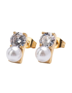 Broqueles Luckyly con acabado brillante zirconia