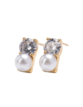 Broqueles Luckyly con acabado brillante zirconia
