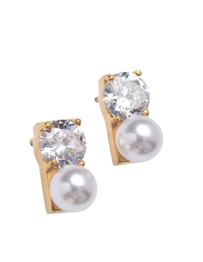 Broqueles Luckyly con acabado brillante zirconia