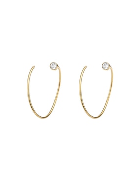 Aretes Enso con acabado brillante cristal