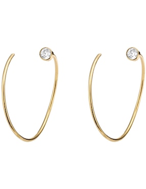 Aretes Enso con acabado brillante cristal