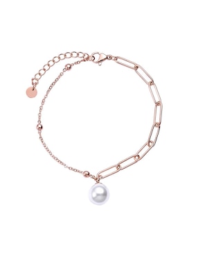 Pulsera Enso con acabado baño de oro rosa