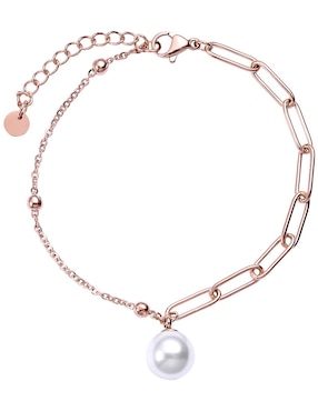 Pulsera Enso con acabado baño de oro rosa
